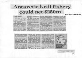 Press article "Antarctic krill fishery could net $250m" James Woodford, Sydney Morning ...
