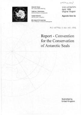 Twenty-second Antarctic Treaty Consultative Meeting (Tromsø) Working paper 4 "Report - Conve...