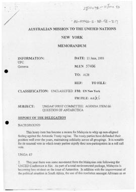 Australia, Department of Foreign Affairs and Trade, Mission to the United Nations facsimile conce...