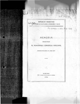 Argentina, National Congress, Memoria publications concerning territorial application of posts an...