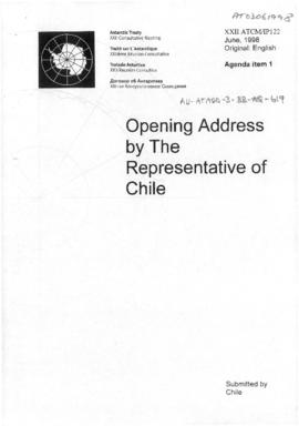Twenty-second Antarctic Treaty Consultative Meeting (Tromsø) Information paper 122 "Opening ...