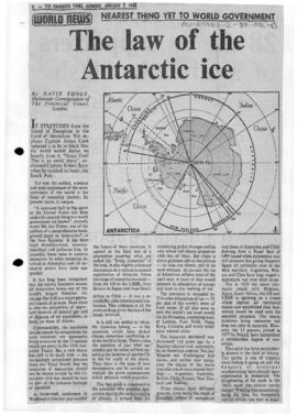Press articles concerning future of Antarctic, Antarctic Treaty System