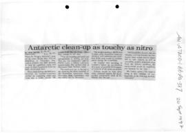 Dayton, Leigh "Antarctic clean-up as touchy as nitro"