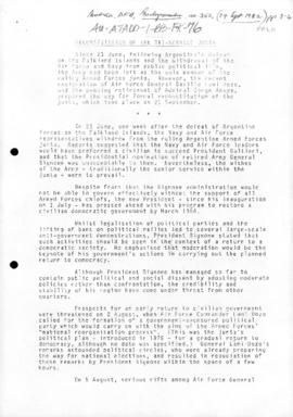 Australia, Department of Foreign Affairs "Reconstitution of the Tri-Service Junta" Back...
