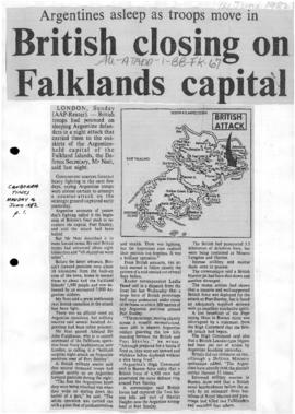 Press articles concerning the Falkland Islands/Malvinas conflict, June 12-16, 1982
