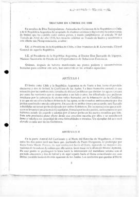 Article 111 of the Boundary Treaty between the Argentine Republic and the Republic of Chile, Buen...