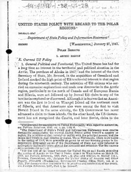 United States Department of State policy and information statement on polar regions (extracts)