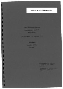 Tenth Antarctic Treaty Consultative Meeting (Washington), documents, English series volume I