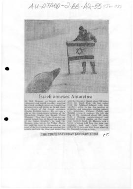 "Israeli Annexes Antarctica" The Times