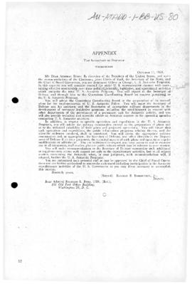 United States Antarctic Program and appointment of Admiral Byrd