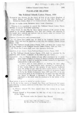 Falkland Islands Letter Patent, 1954