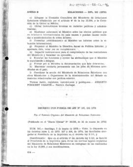 Decree with force of law no. 161 re-organising the Ministry of Foreign Affairs