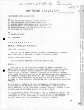 Brazilian note concerning membership of CCAMLR