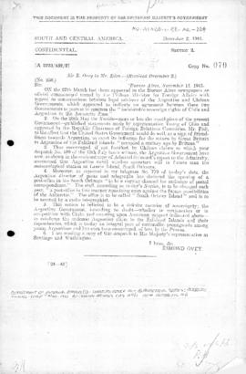 British note concerning claims by Argentina and Chile