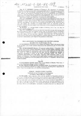 New Zealand, Parliament, transcript of debate, "Ratification of the Convention on the Regula...