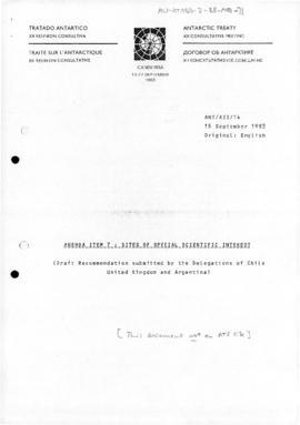 Twelfth Antarctic Treaty Consultative Meeting (Canberra) various papers