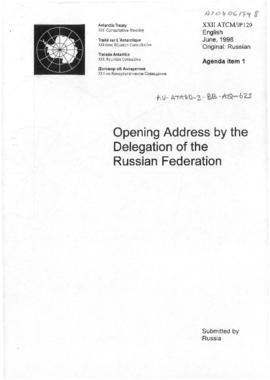 Twenty-second Antarctic Treaty Consultative Meeting (Tromsø) Information paper 129 "Opening ...