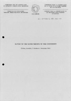 Report of the tenth meeting of the commission, (Hobart, Australia, 22 October-1 November, 1991)
