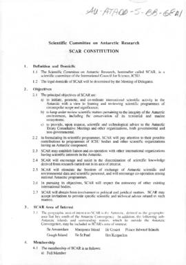 Scientific Committee on Antarctic Research, Constitution