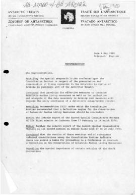 Special Antarctic Treaty Consultative Meeting papers, Canberra, May 1980