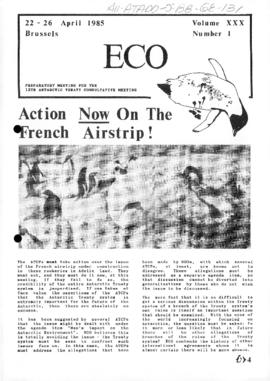 Environment campaign newsletters, "Action now on the French airstrip", "Antarctica...
