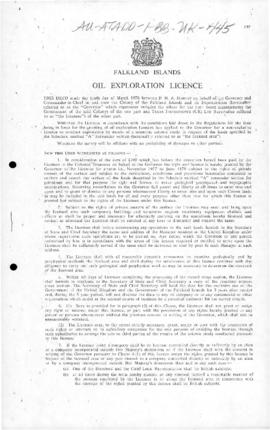 United Kingdom, Falkland Islands, Oil exploration licence