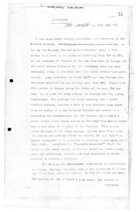 British Consular memorandum from Buenos Aires concerning the whaling activities in South Georgia ...
