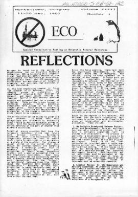 Environment campaign newsletters, "Reflections" and "Lets hear it for an Antarctic...
