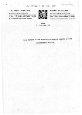 Eleventh Special Antarctic Treaty Consultative Meeting, fourth session (Madrid), working paper. D...
