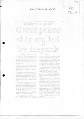 Press articles concerning Greenpeace expedition