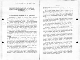 Argentina, Account of the National Antarctic Commission of the work of the Argentine expedition o...