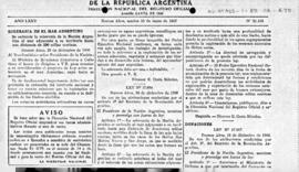 Argentina, Decree no. 17,094 concerning the territorial sea and contiguous zone