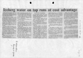 "Iceberg water on tap runs at cost advantage" The Canberra Times
