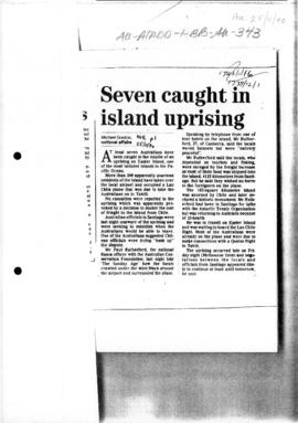 Gordon, Michael "Seven caught in island uprising" The Age