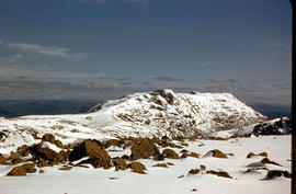 Mount Field West under snow as viewed from Rodway Range