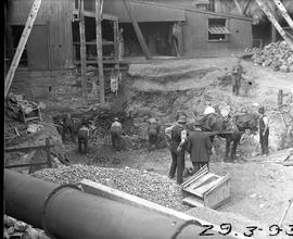 Excavation for Derwent Prime furnace at E.Z. Co. Zinc Works