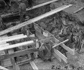 Boxing for foundations of Derwent Prime furnace at E.Z. Co. Zinc Works