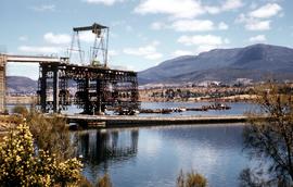 Building Tasman Bridge early 1960s