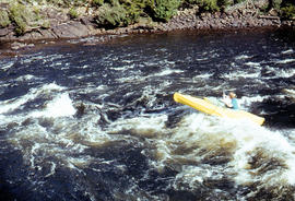 Kayaking in rapids of Derwent River