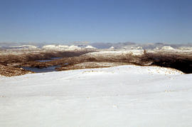 Snow cover at near Walls of Jerusalem looking to Mount Olympus and Mount Gould