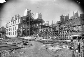View of construction site uphill at E.Z. Co. Zinc Works at Risdon 1924