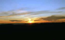 View of sunset from Rodway Range