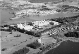 Aerial shot of Chigwell and Cadbury Factory