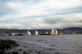 Billowing sails on Derwent