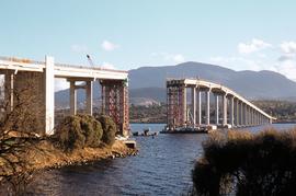 Repair work on Tasman Bridge