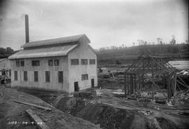 Bricks and timber stacked at E.Z. Co. Zinc Works at Risdon 1924