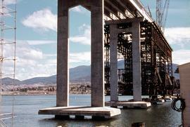 Tasman Bridge under construction from Eastern Shore