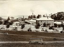 Hobart Railway Station, taken from university gardens