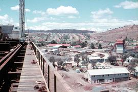 Construction depot and office of Tasman Bridge, 1964