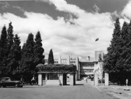 Gates and entrance to the Cadbury factory